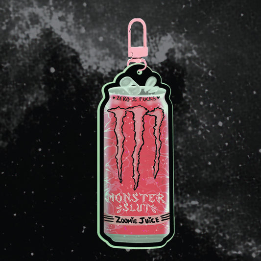*PRE-ORDER* Monster Sl#t Can PINK - Keychain
