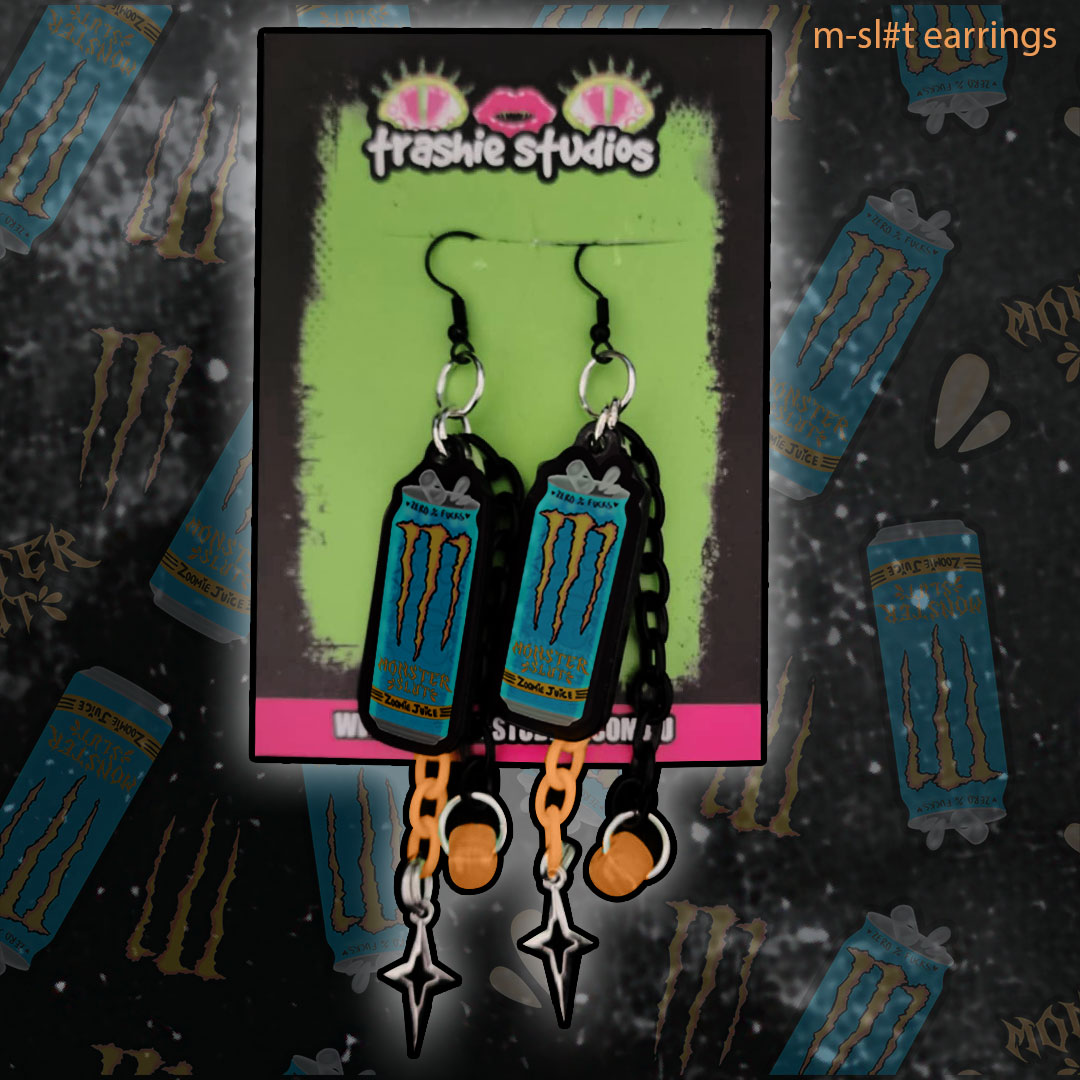MONSTER SL#T ORANGE - EARRINGS