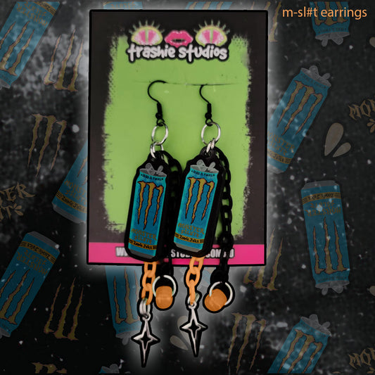 MONSTER SL#T ORANGE - EARRINGS