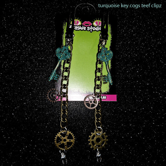 Turquoise keys of time - HAIR CLIPZ