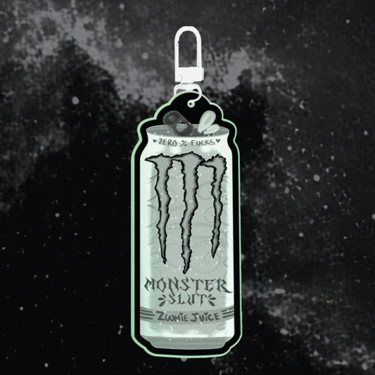*PRE-ORDER*  Monster Sl#t Can WHITE - Keychain