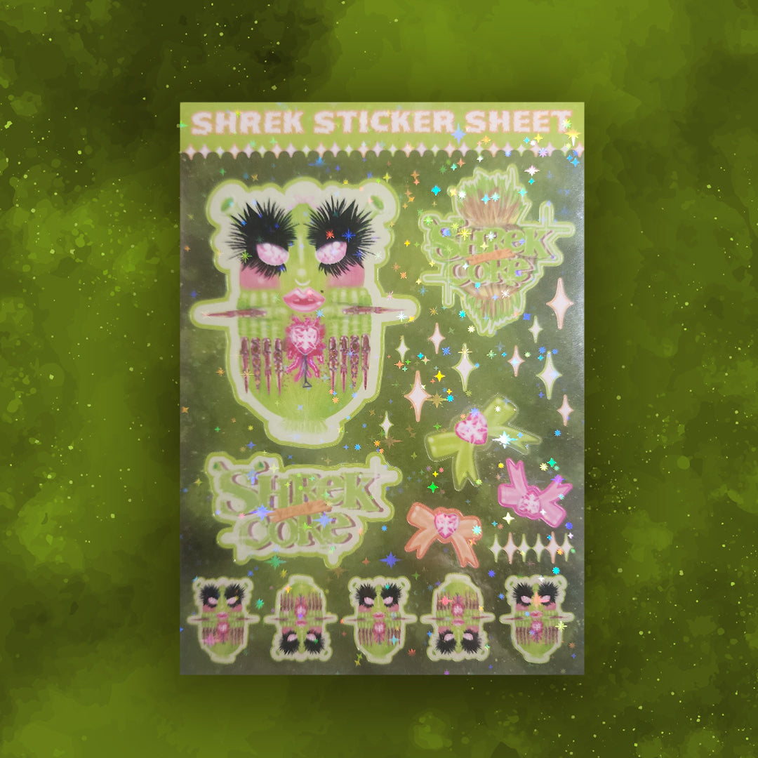SHREKCORE GREEN - STICKERSHEET image 0