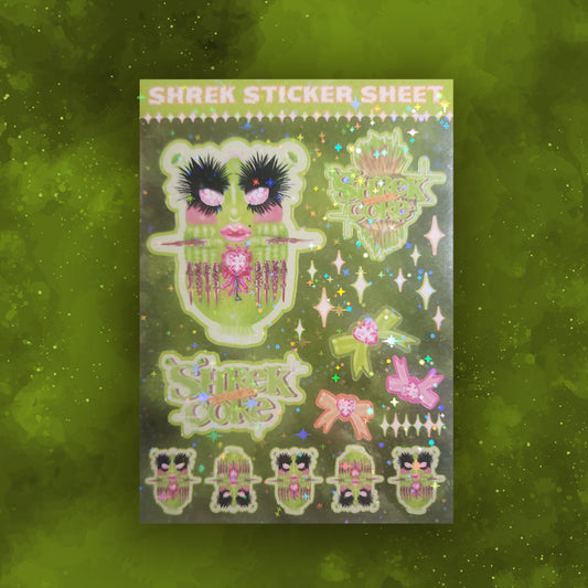 SHREKCORE GREEN - STICKERSHEET image 0