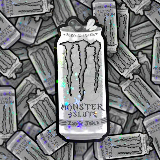 Monster-Slut Can White - STICKER image 0