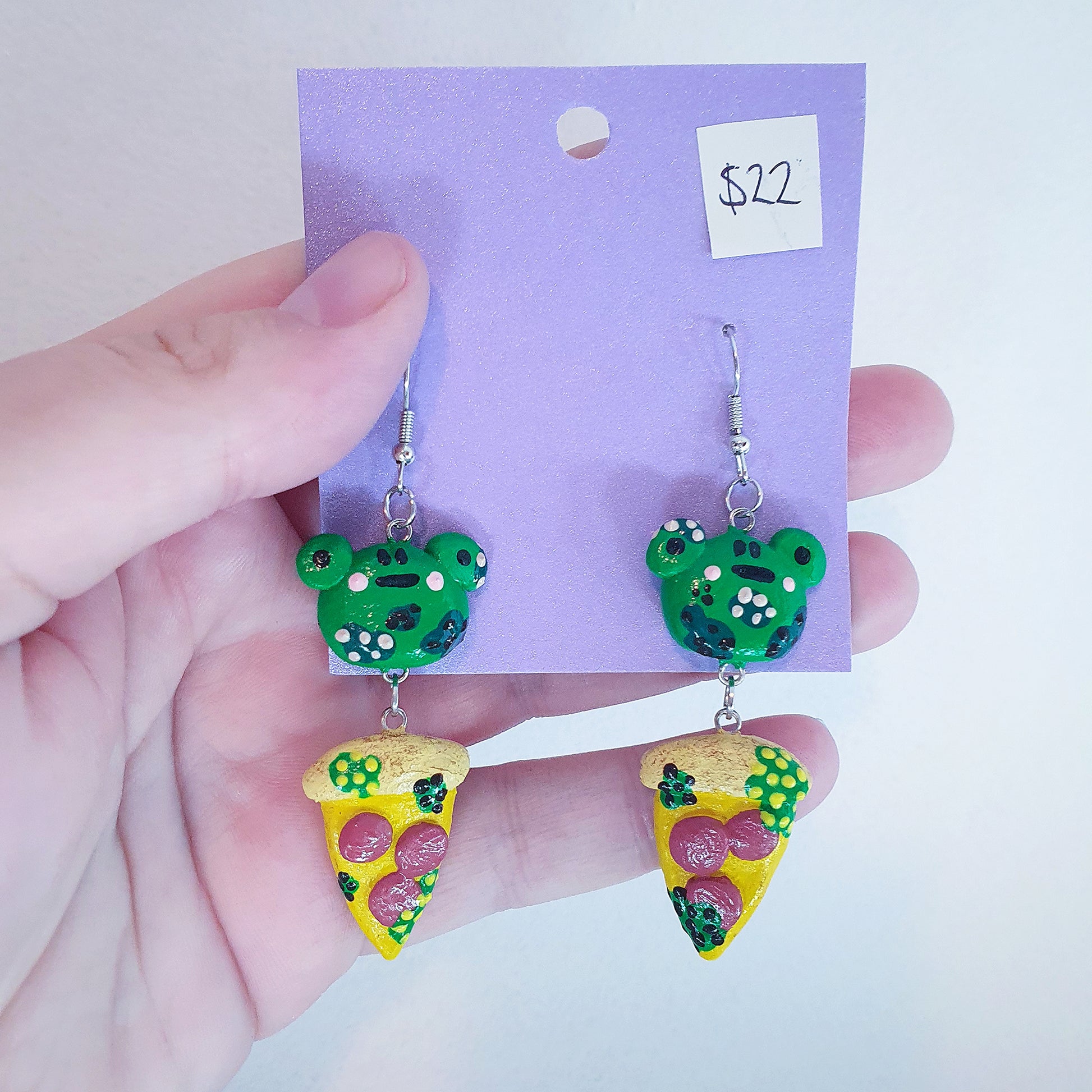 Frog & Pizza Earrings image 0