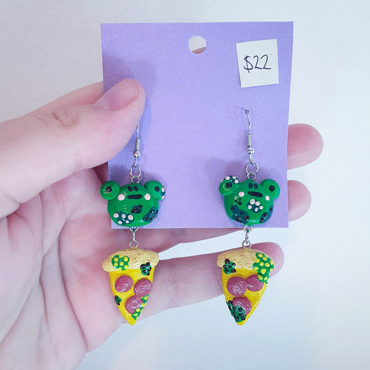 Frog & Pizza Earrings image 0