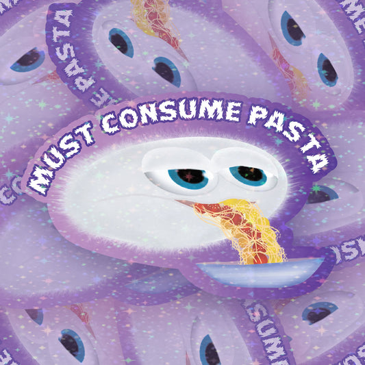 MUST CONSUME PASTA BONG - STICKER image 0