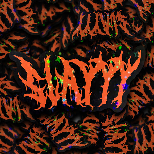 SLAYYY METAL ORANGE - STICKER image 0