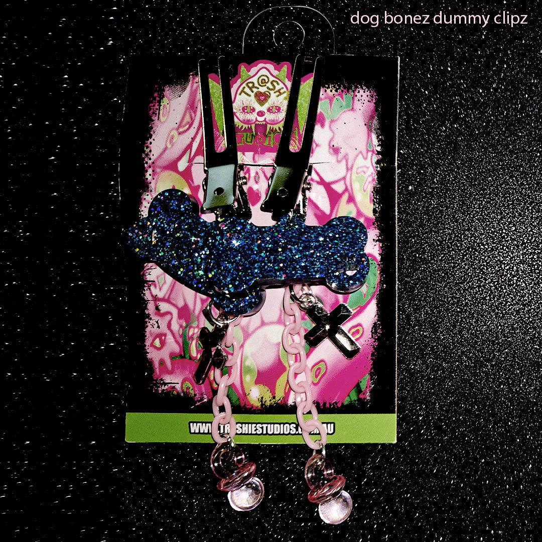 dogdummiez (PINK N BLUE) - HAIR CLIPZ
