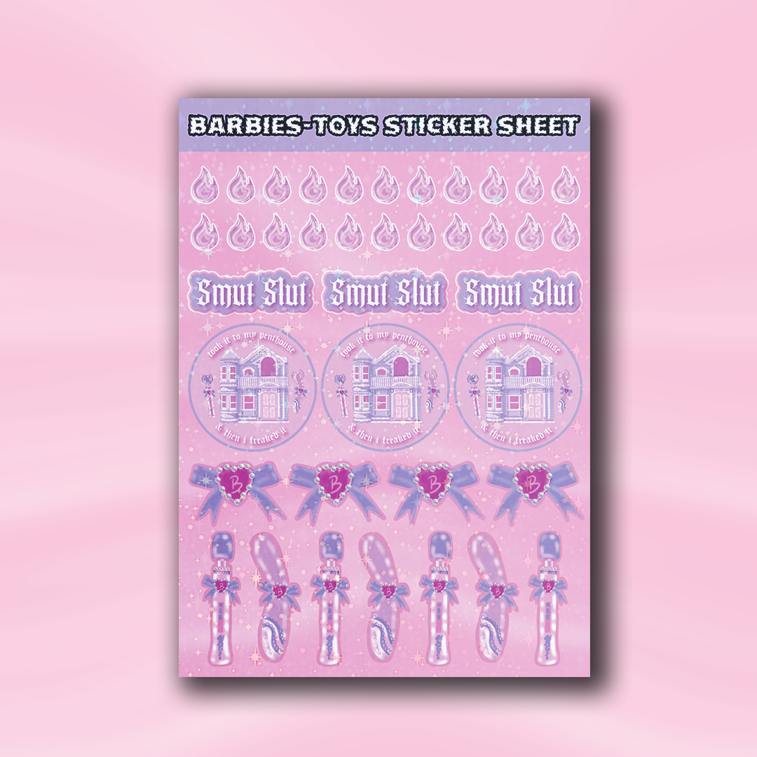 BARBIES TOYS/SMUT CLUB - STICKERSHEET image 0