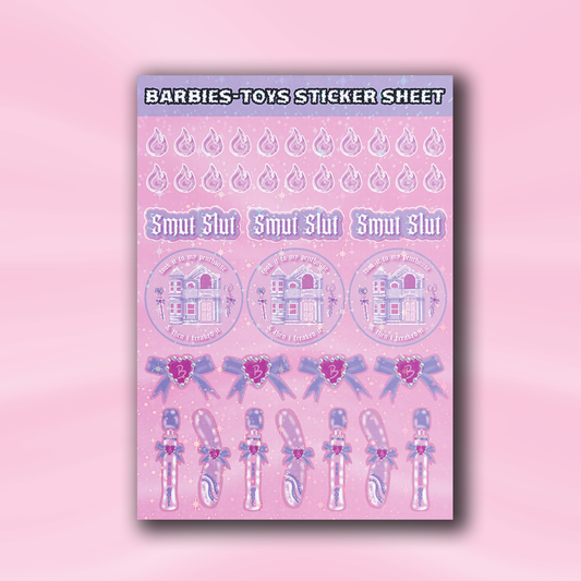 BARBIES TOYS/SMUT CLUB - STICKERSHEET image 0