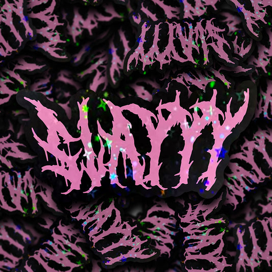SLAYYY METAL PINK - STICKER image 0
