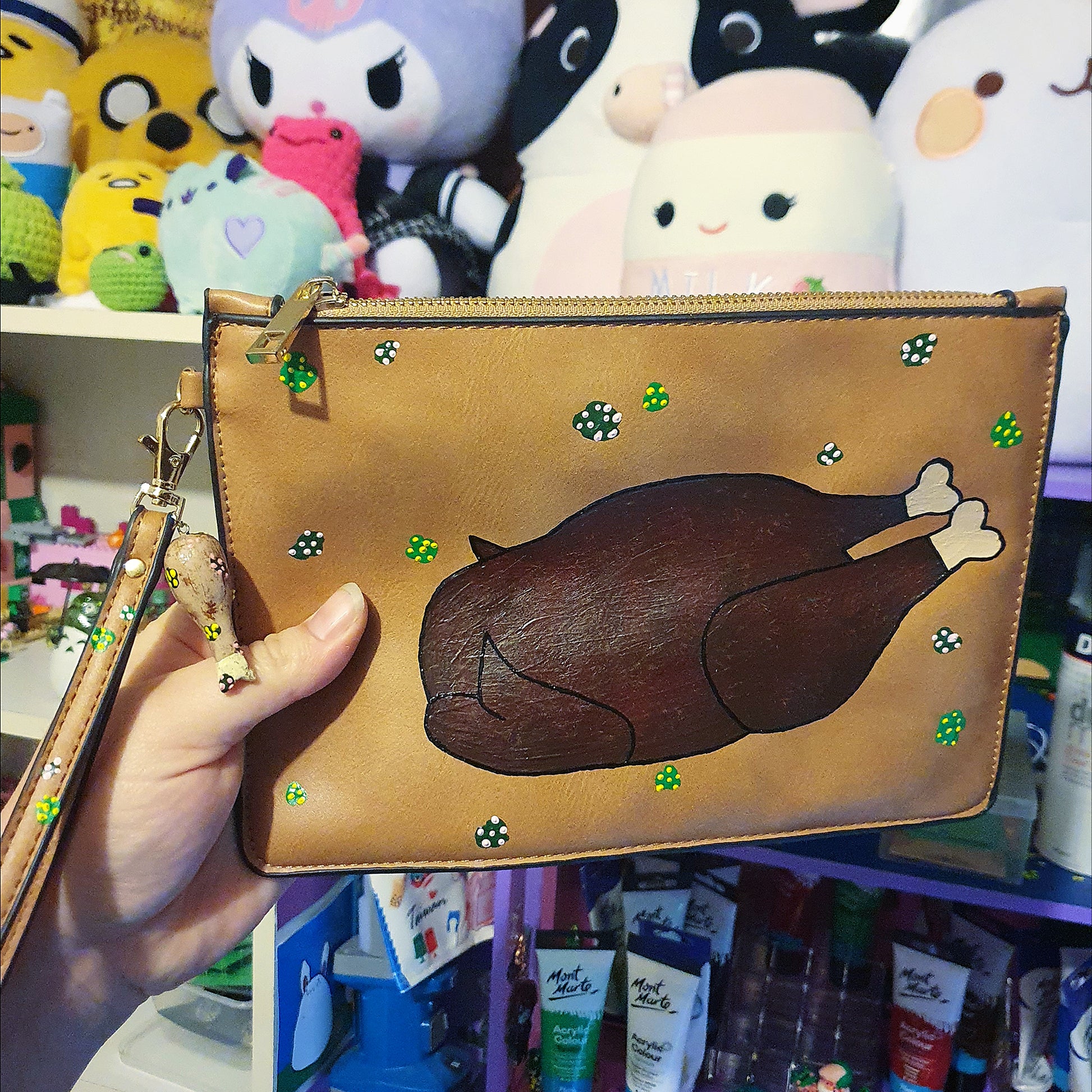 Roast Chicken Hand Painted Handbag image 3