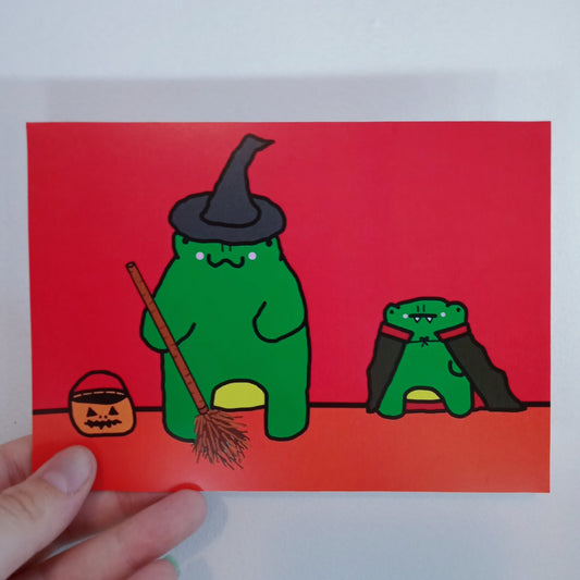 Halloween Frogs A5 Print (Discontinued) image 0