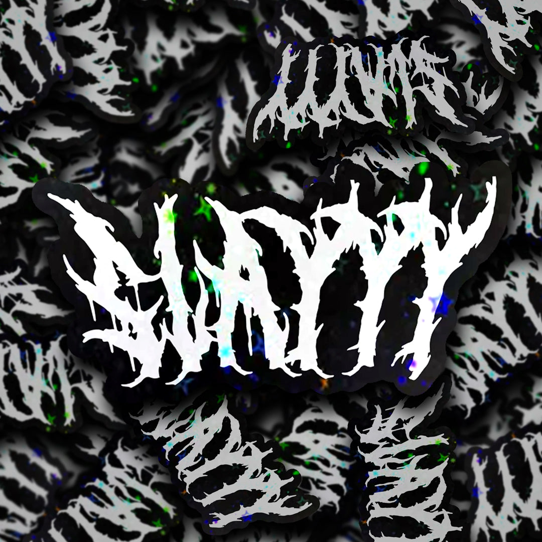 SLAYYY METAL WHITE - STICKER image 0