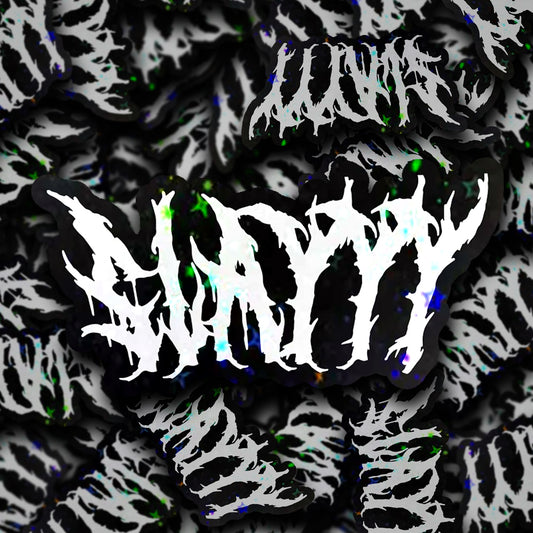 SLAYYY METAL WHITE - STICKER image 0
