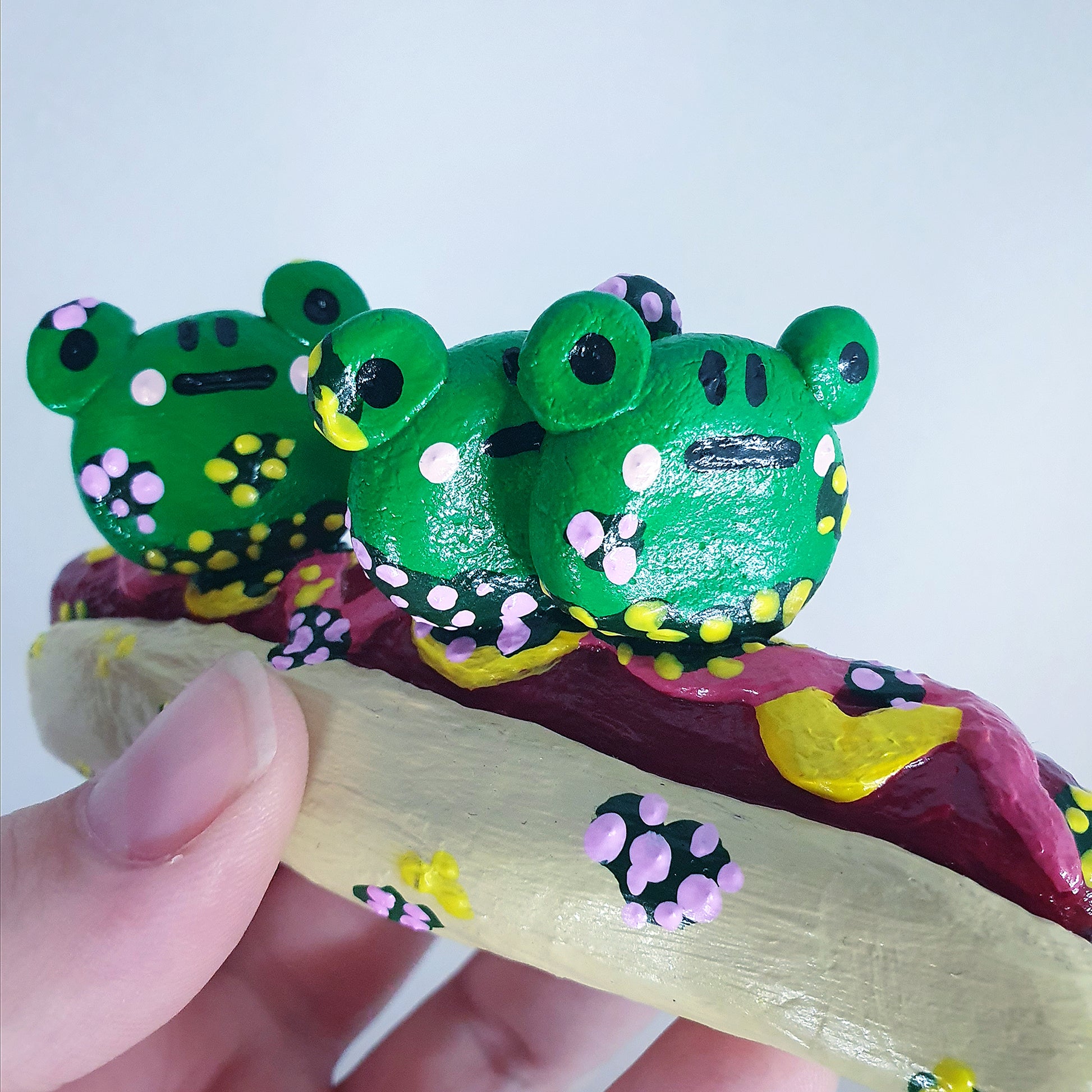 Hotdog Frogs Clay Ornament image 5