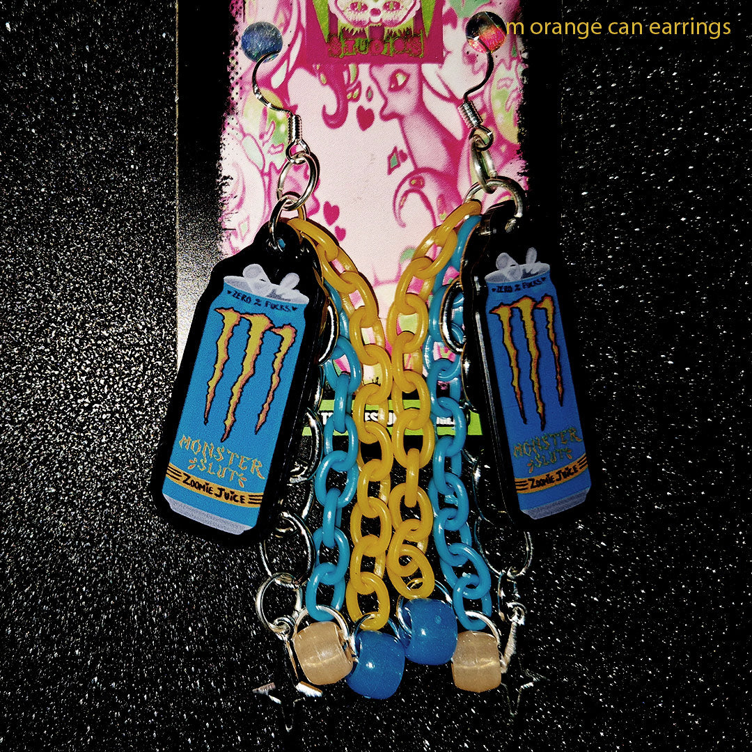 Monster Sl#t ORANGE CAN - EARRINGS