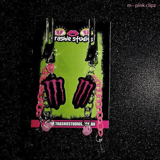 MONSTER SL#T M PINK - HAIR CLIPZ