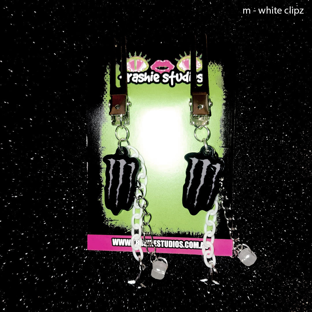 MONSTER SL#T M WHITE - HAIR CLIPZ