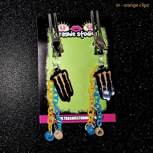 MONSTER SL#T M ORANGE - HAIR CLIPZ