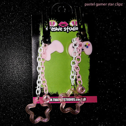 PASTEL PINKIE GAMER - HAIR CLIPZ