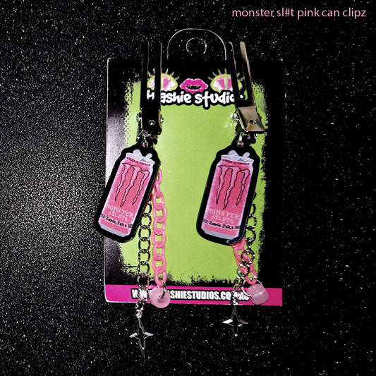 MONSTER SL#T PINK CAN - HAIR CLIPZ
