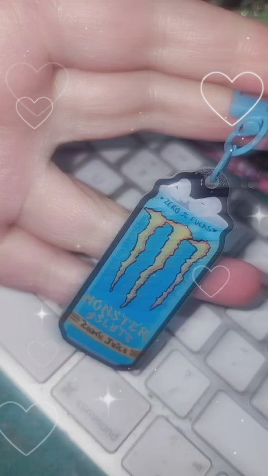 Monster Sl#t Can ORANGE - Keychain