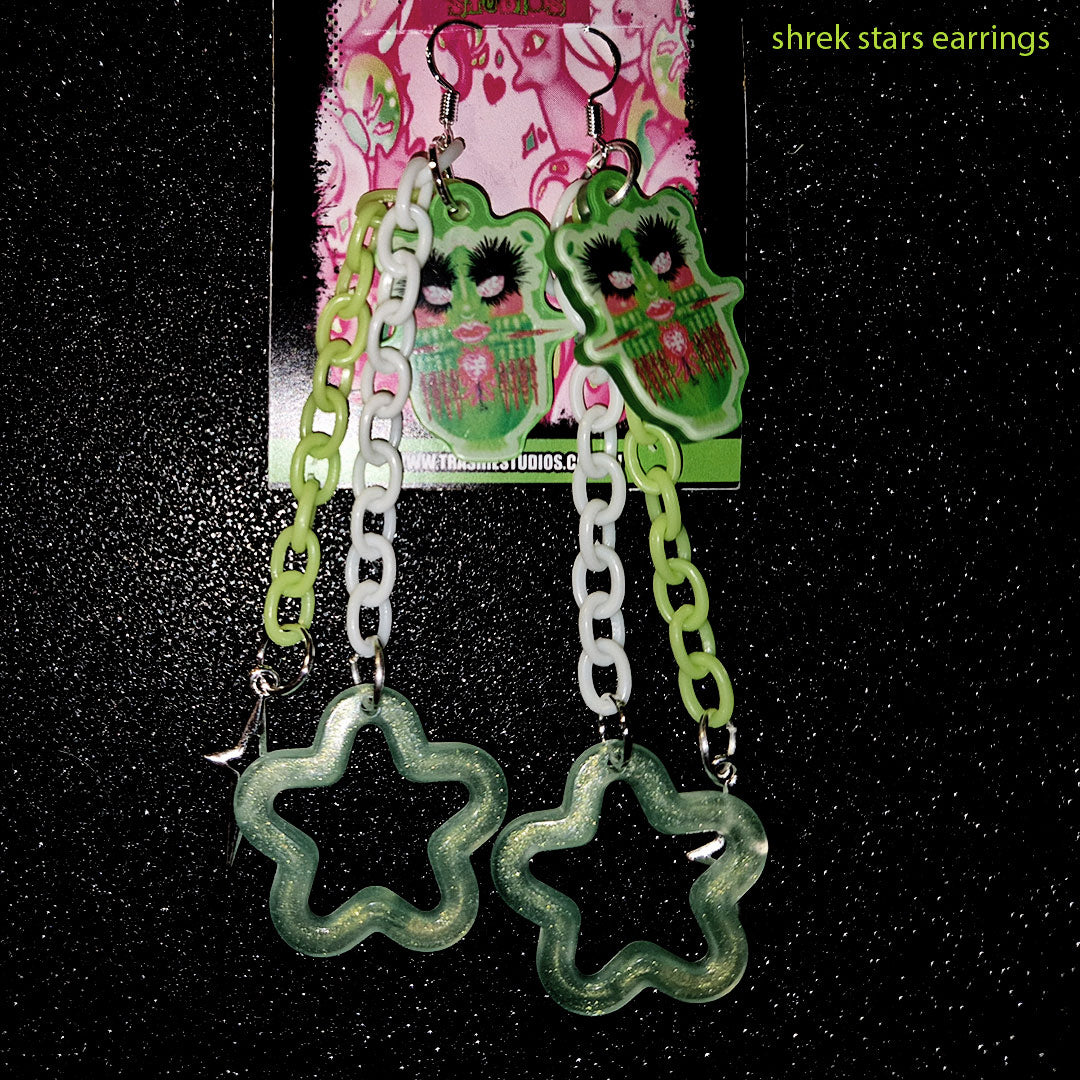 SHREK SLAYYY STARS - EARRINGS