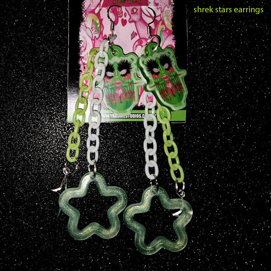 SHREK SLAYYY STARS - EARRINGS