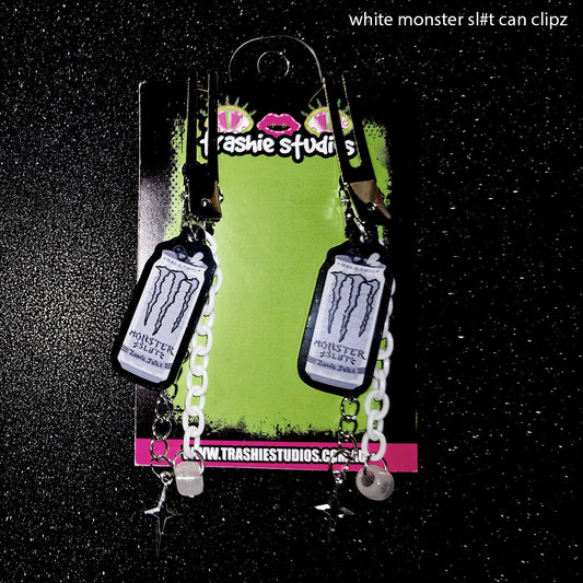 MONSTER SL#T WHITE CAN - HAIR CLIPZ